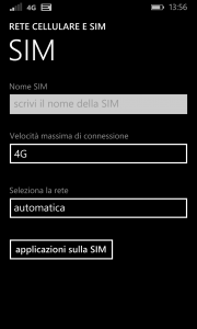 Abilitare 4G Nokia Lumia